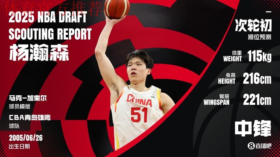 国内十大候选：杨瀚森首轮第16顺位被NBA开拓者队选中